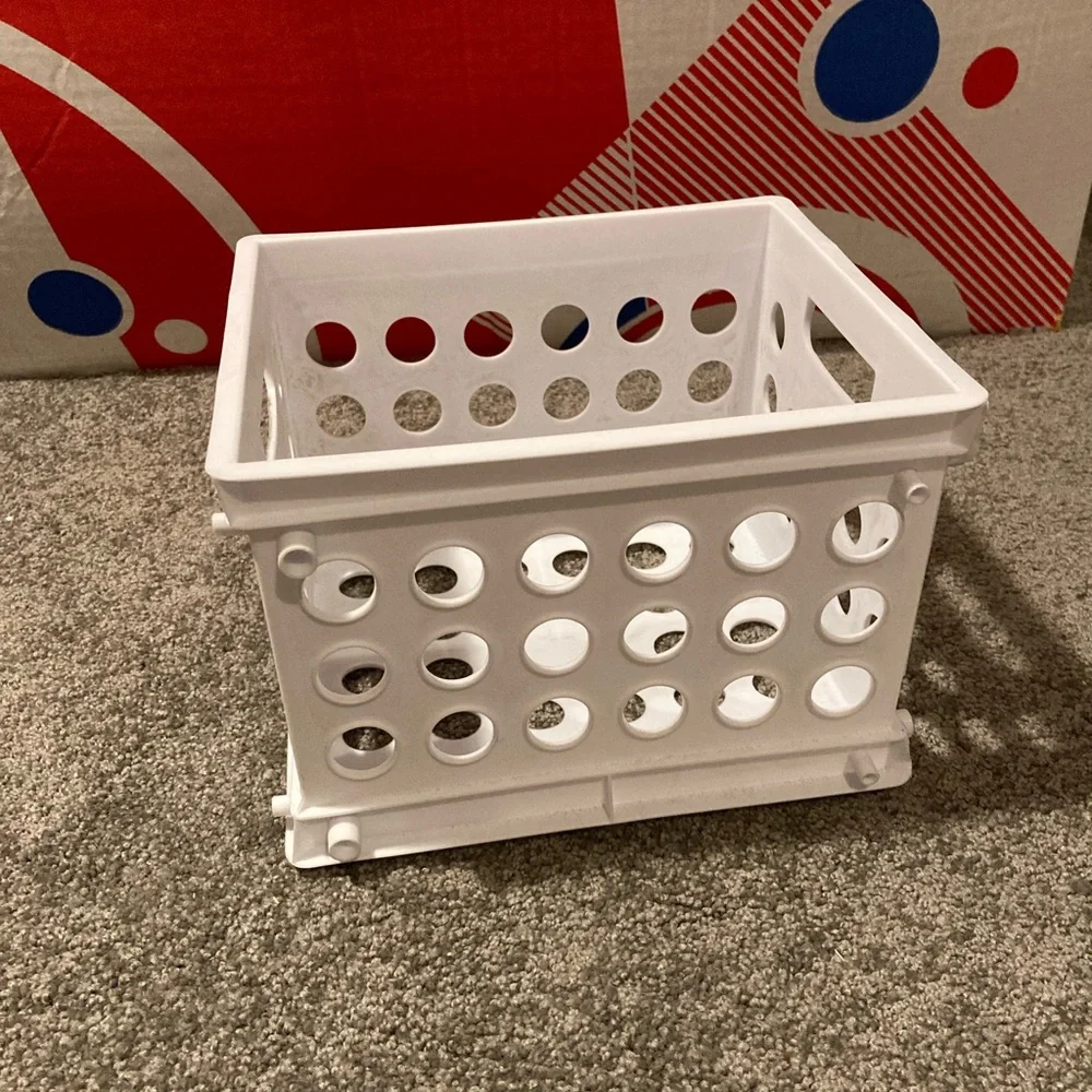 White Sterilite Mini Milk Crate